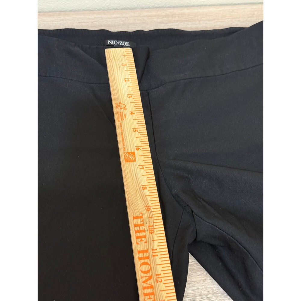 NIC+ZOE Women Pants 12 Petite Black Wonderstretch Straight Leg Career Minimalist - Picture 9 of 11